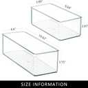 Qilinba 8 PACK Drawer Organizer Bins Bathroom Deep Drawer Silverware Organizers Clear Stackable Storage Bins for Vanity, Pantry, Office, Cabinet, Kitchen Counter Organization and Storage