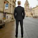 Olibexley Men's 2 Piece Double Breasted Suits Slim Fit Tuxedo Jacket and Dress Pants Set for Wedding Business Prom Suits (Black, XL)