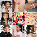 AD Beads 216PCS 6x9mm Soft Pony Silicone Beads for stylehair, Green Series with 80 Elastic Bands, Tool and Storage Box Kit for Braids, Bracelet, Crafts.