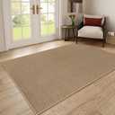 Lahome Noe Farmhouse Rugs for Living Room, Large 5x8 Neutral Area Rug for Bedroom Dining Room, Beige Non Slip Stain Resistant Floor Carpet for Office Entryway, Beige/Khaki