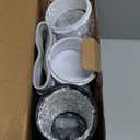 MOPHA 8FT Dryer Vent Hose for Tight Space, 90 Degree Dryer Vent Elbow with Rubber Seal Connectors, Indoor Dryer Hose Vent Kit with 6-Layer Duct, Heat Resistant Dryer Exhaust Flexible Pipe with Adapter