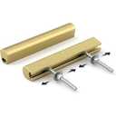 Peaha 10 Pack Gold Cabinet Pulls 3 inch Edge Pulls for Cabinets Desk Pull Gold Handle for Kitchen Cabinets 76mm Hole Centers