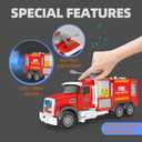 Yalujumb 4 Packs Emergency Vehicle Toy Playsets, Including Garbage Truck Play Police Car,Ambulance and Fire Truck with Spray,Lights & Sounds,Birthday Christmas Party Gifts Toys for Boys 3-5