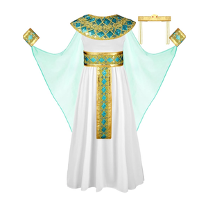 Liitrsh Halloween Kids Egyptian Costume Set Women Cos Egypt Dress for Girls Egyptian Costume Queen Accessories ,Size S