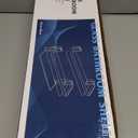 VOLPONE Glass Bathroom Shelf with Towel Bar 15.7in Bathroom Wall Shelves Rustproof Metal Bathroom Wall Organizer 2-Tier (Black)