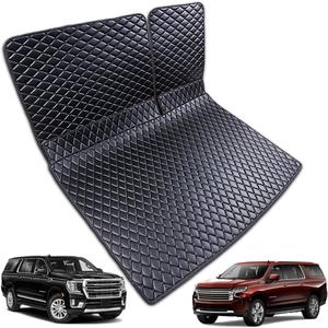Cargo Mat Compatible with 2021-2026 Chevrolet Suburban/GMC Yukon XL (3rd-Row Power Folding Seats) Trunk Mat & Rear Backrest Mat Cargo Liners (3pcs)