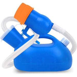 Portable Urinals for Men Spill Proof, OOCOME Upgrade Male Urinal Bottle Spill Proof for Seniors, Bedside Urinal with Soft Funnel & Long Hose, for Hospital Wheelchair Bedridden Car and Travel Use