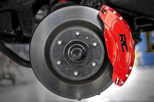Rough Country Brake Caliper Covers for Toyota Tundra (2022-2026) - Red Corrosion Resistant Finish, 6061-T6 Aluminum, Front & Rear Brake Caliper Cover (Set of 2)