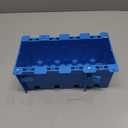 Carlon B468R Work Outlet Box, 4 Gang, 7.57-Inch Length by 2.89-Inch Width by 3.56-Inch Depth, Blue