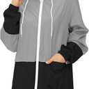 Zando Lightweight Rain Jacket Women Waterproof - Raincoat for Women Packable Rain coat Hooded Windbreaker for Travel Outdoor (3X-Large)