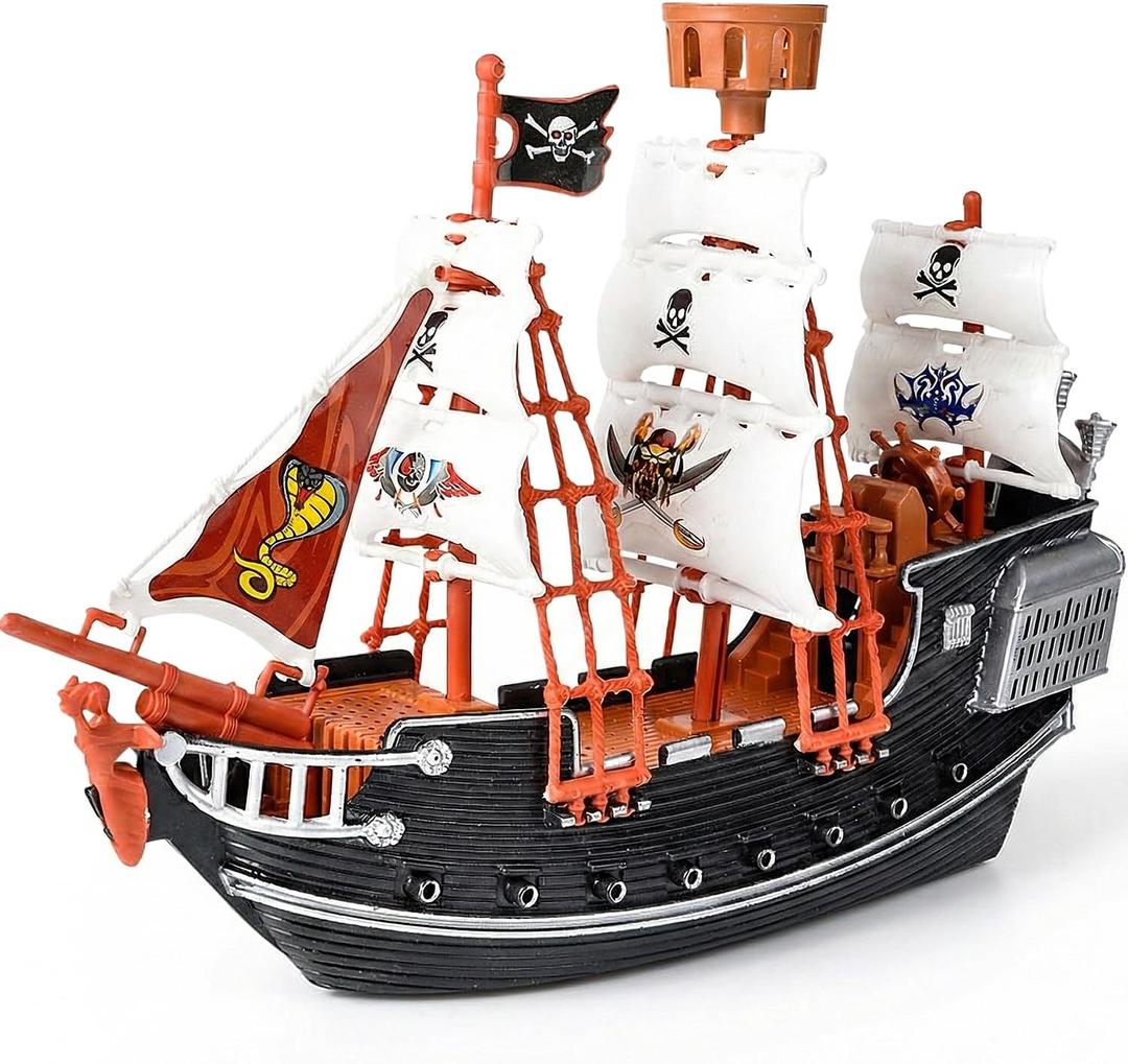 Rhode Island Novelty 10 Inch Pirate Boat, One Per Order