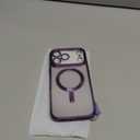 Meifigno Designed for iPhone 17 Pro Max Case 6.9", [Glitter Card & Wrist Strap] [Compatible with MagSafe] [1HD+1X Privacy Screen Protectors] Surround Raised Lens Protection 17 ProMax Case, Deep Purple