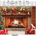 CYLYH 8x6ft Christmas Photography Backdrop Christmas Fireplace Theme Backdrop Xmas Party Decorations Birthday Party Kids Portrait Photo Studio Booth Props