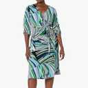 Anne Klein Plus-Size Flutter Sleeve Printed Wrap Dress 3X