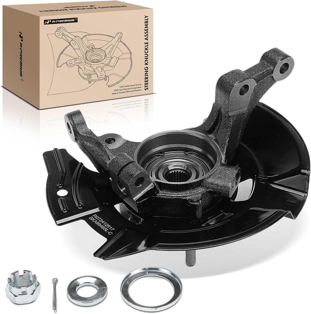 A-Premium Front Left Steering Knuckle & Wheel Bearing Hub Assembly Compatible with Hyundai Sonata 2011 2012 2013, 2.4L, Without Sport Suspension, Driver Side