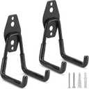 2 Pack Heavy Duty Garage Hooks Storage Organizer Wall Mount Power and Garden Tool Hangers, for Hanging Ladders, Ropes, Hose, Bulk Items