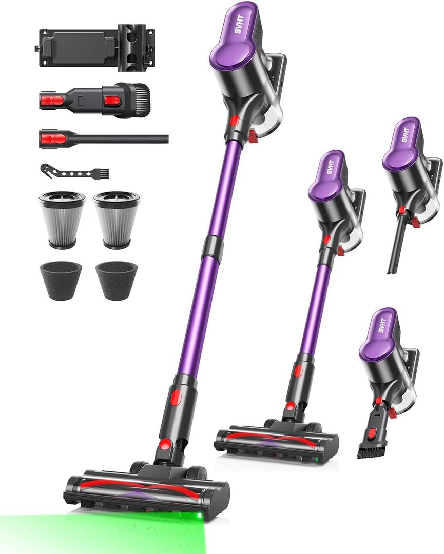 Cordless Vacuum Cleaner, 500W 45KPA 50Mins Stick Vacuum Cleaners for Home