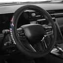 Sports Leather Steering Wheel Cover Car Accessories, Universal Size fit 14-15 Inch All Vehicle Steering Wheel Cover