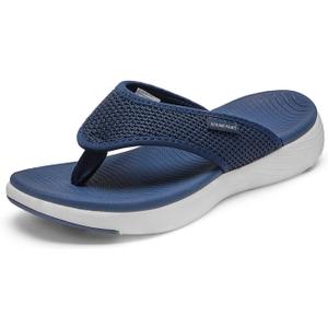 DREAM PAIRS Women's Arch Support Soft Cushion Flip Flops Thong Sandals (8.5, Navy)