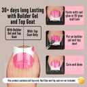 Short Toe Nail Tips White French Tip ROSE PINK Press on with Moon Curve,Soft Gel False Nail Kit,Thick Sharp Square Toenail Extension,Need Builder Gel Top Coat,No Glue Included x15 Sizes 240 pcs
