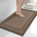 Bathroom Rugs 20" x 30", Non-Slip Extra Soft Absorbent Bath Rugs, Machine Washable Quick Dry Bath Mats for Bathroom Floor, Shower, Bathtub and Sink, Grayish Brown & Coffee