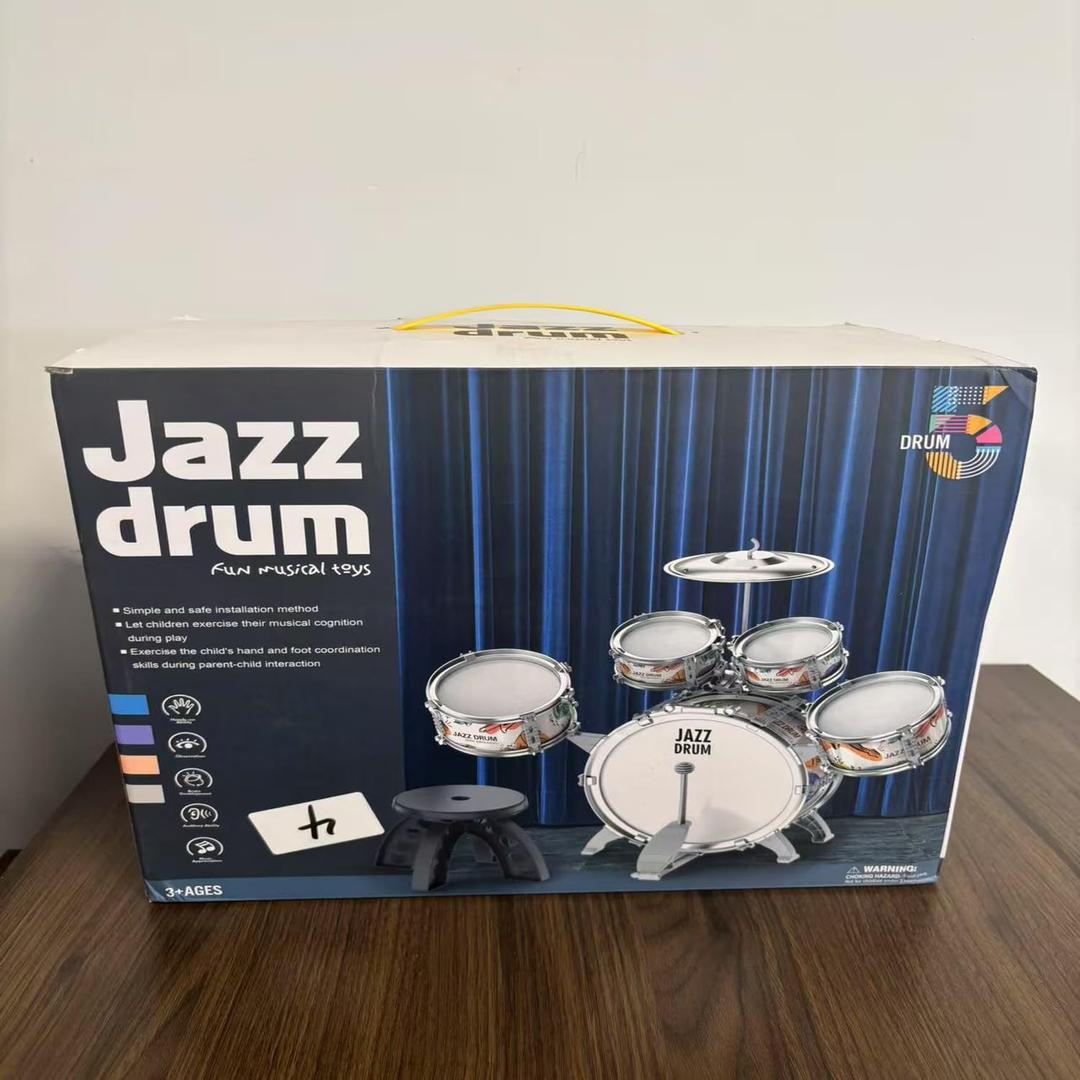 Raimy Kids Drum Set with 5 Piece Toddlers Musical Instruments Toys