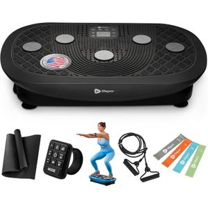 Lifepro Vibration Plate Machines  Full Body Workout, Recovery & Lymphatic Drainage with 4D Motion, Silent Operation, Joint Support, & Triple Motor Technology for Circulation, Fat Burn & Toning