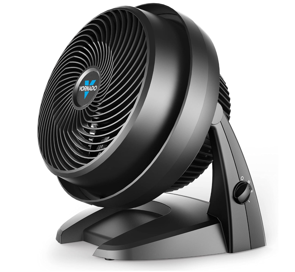 Vornado 630 Mid-Size Whole Room Air Circulator, 3-Speed, Floor Fan for Bedroom, Office, Home, Adjustable Tilt Head, 9 in, Quiet Cooling, Large Electric Fan, Black