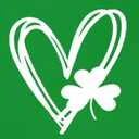 Saint Patrick's Day Shirts Women Funny Shamrock Graphic Print Irish T Shirt Spring Casual Short Sleeve Crew Neck Tee Tops (Green, L)