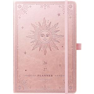 Planner 2026-2027 - Academic Planner 2026-2027, July 2026 - June 2027, 5.75" x 8.25", 2026-27 Weekly and Monthly Planner, Faux Leather planner 26-27 with Back Pocket & 40 Notes Pages - Rose Gold