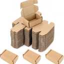 Ellbest 50Pcs Foldable Kraft Boxes Rectangular Boxes Recyclable Cardboard for Packing, Shipping, storaging Lightweight Item 2.8x1.6x1.1 inches