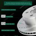SCITOO Front Brake Rotors 2x Drilled & Slotted Brakes Rotors:3295