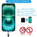 TAKAGI USB to USB C Cable (3Pack 6ft) USB A to Type C Cable Fast Charging Nylon Braided Data Sync Transfer Cord USB C Charger for iPhone 17 Pro Max/17 Air/16e/16 15 Pro/15 Plus/Galaxy S20 S10 Note 20