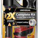 Korky 4010XP 2X Long-Life Standard 2-inch Complete Fixes: Running, Noisy, No/Slow Refill, and No/Weak Flush Easy to Install Toilet Repair Kit, Black