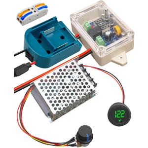 Power Wheel Adapter Kit Fit for Makita Battery with Voltage Regulator Fuse and Wire Terminals, Upgrade Battery Adapter Conversion Connector Suit for DIY Rc Truck, Robotics and Rc Car Toys