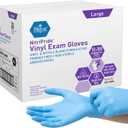 MED PRIDE Disposable Powder Free Non Latex Single Use Medical Exam Gloves, Nitrile Vinyl Blend for Cleaning and Food Handling Medium