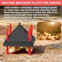 Chick Brooder Heating Plate with Anti Stand Cone, Adjustable Height Brooder Heater for Chicks, Downward Heat Distribution for Outdoor Barns & Coops (10" x 10" Black)