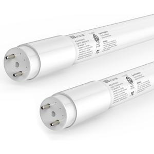 JESLED Fluorescent Light Bulbs 48 Inch, 14W (40W equiv.) 2450LM 5000K, T8 LED Bulbs 4 Foot Type A+B, Single or Double End Powered, F32T8 or F40T12 LED Replacement, Frosted, 2Pack, ETL Listed