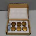 Goo-Ki 6 Pack Knurled Antique Brass Cabinet Knobs Vintage Bronze Drawer Knob Solid Aluminum Retro Brass Single Hole Bar Pulls Handles for Closet Wardrobe Dresser Cupboard, 2213GT-DK