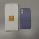 Miracase Compatible with iPhone 16 Case, [Soft Anti-Scratch Microfiber Lining], Compatible with MagSafe, Liquid Silicone Case Shockproof Drop Protection Phone Case for 16,Lavender Gray