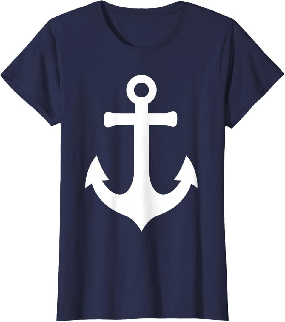 Boat Anchor for Women Nautical Boating Style Summer Sailing T-Shirt