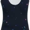 MODAFANS Gymnastics Leotards for Girls Sparkly Dance Unitards Biketards Black Activewear for Girls 4-13Years