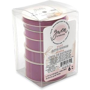 Gwen Studios Plum Purple Silky Satin Ribbon Set, 4 Widths, 18 Yards