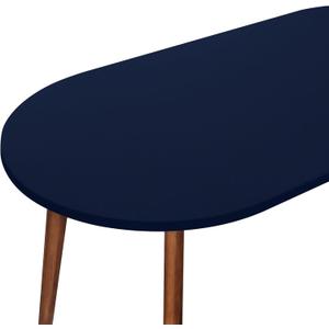 Fitted Oval Tablecloth 48 x 68 Inch Elastic Table Cloth, Stretch Spandex Table Cover Navy Washable Polyester Top Cap Cover for Dining Picnic Camping Indoor and Outdoor