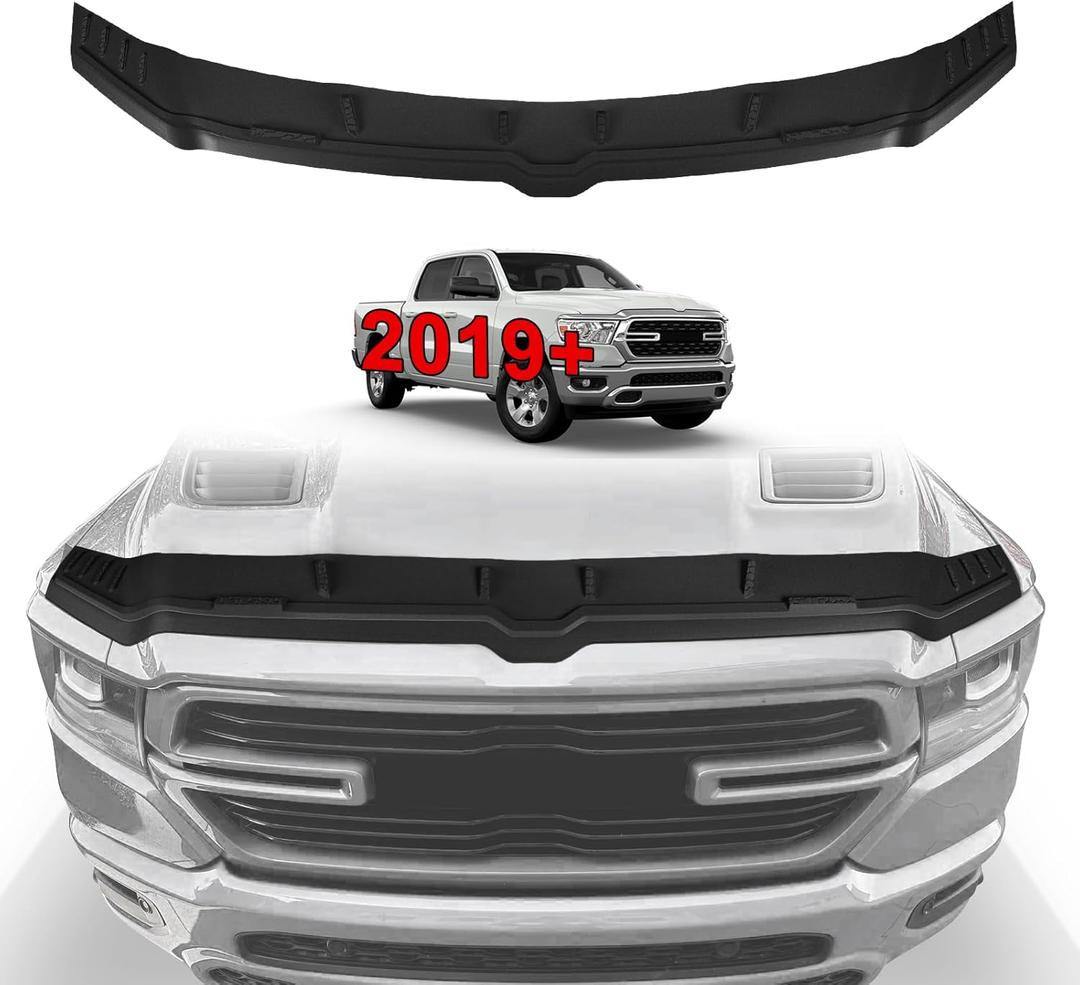 TripleAliners Hood Deflector Protector Compatible with 2019-2025 2026 Ram 1500 Accessories Hood Protector TPE Bug Deflector Shield Replacement