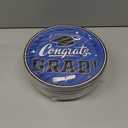 Gatherfun Graduation Party Dinnerware Blue Disposable Paper Plates for Congrats Grad Party Decorations, Serve 80