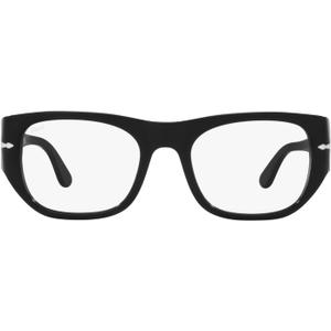 Persol PO3308S Polarized Rectangular Sunglasses, Black/ Transitions 8 Grey, 54 mm