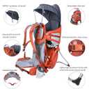Baby Backpack Carrier, Toddler Hiking Backpack Carrier with Sunshade, Orange