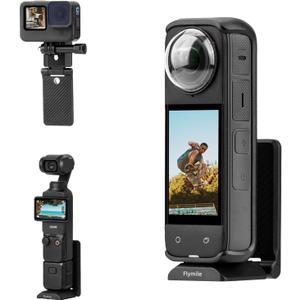 Magnetic Mount for Insta360 X5 X4, L Bracket Magnet Holder Stand Base with 1/4" & Arca QR Adapters for Tripod, for Insta 360 X5 X4 X3, for DJI OSMO 360 Pocket 3 Action 5 Pro, for GoPro Accessories