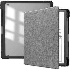 HGWALP Slimshell Clear Case for Kindle Scribe 10.2" 2022 Released, Kindle Scribe Case Cover 10.2 inch with Pen Holder and Auto Sleep/ Wake Function-Grey